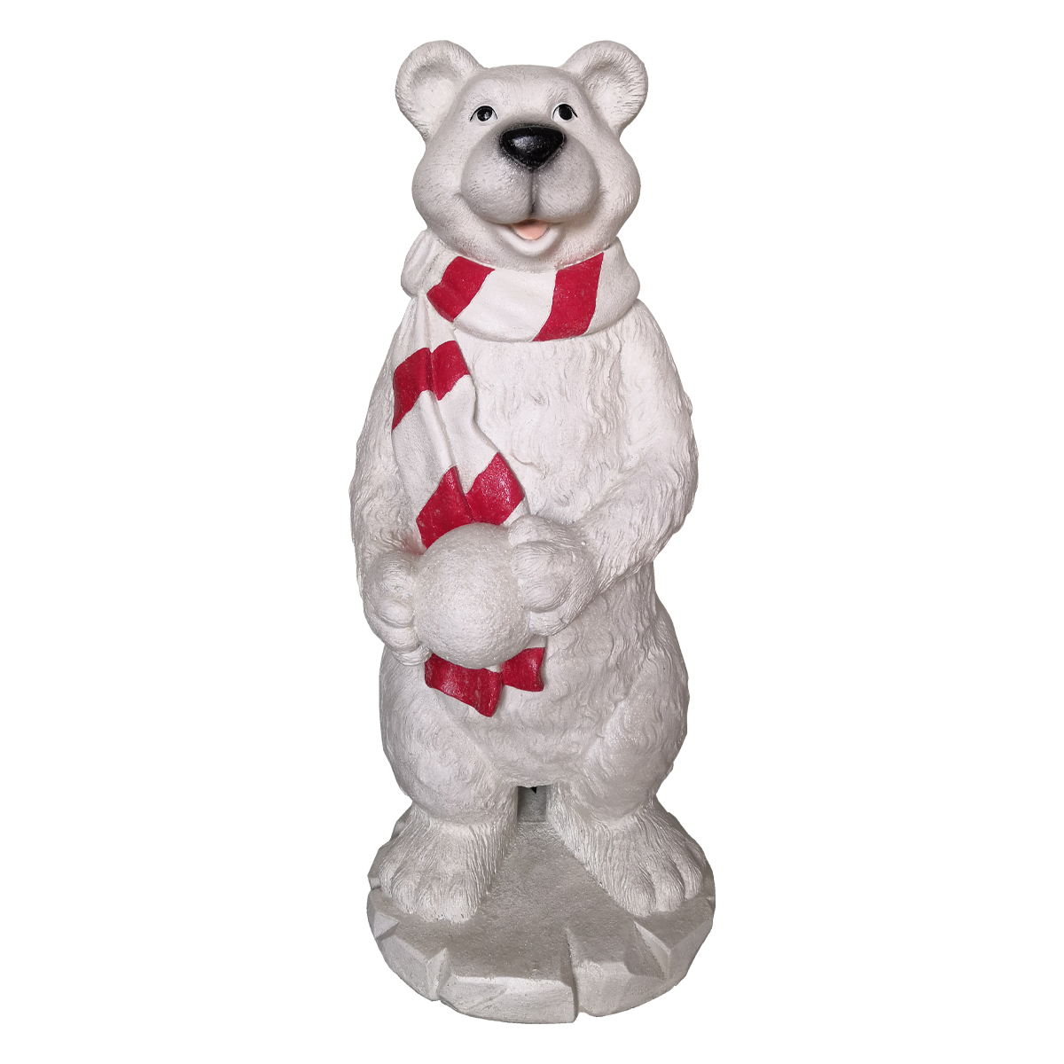 Polar Bear with Snowball - 4ft Tall