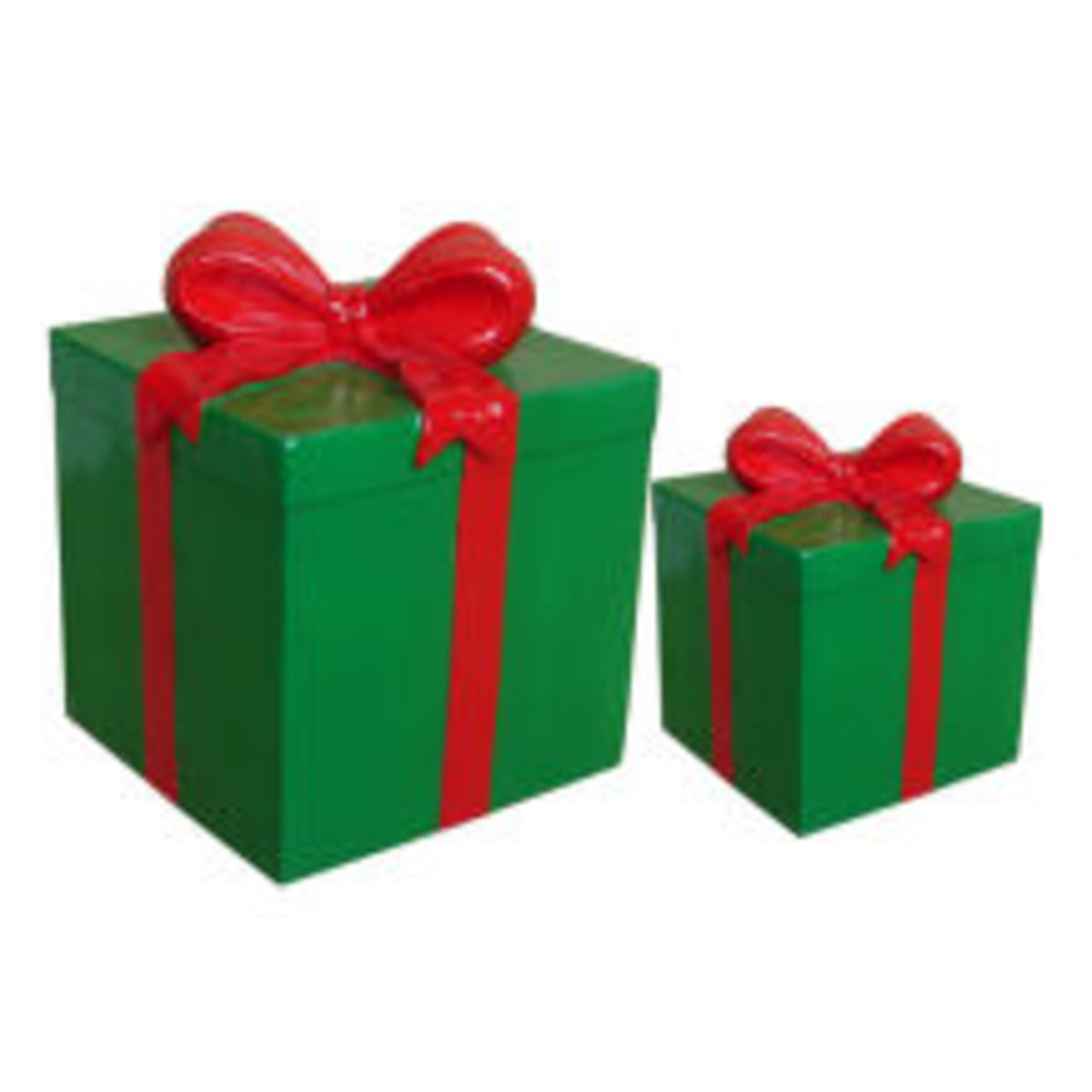 Small Green Gift Box, Red Bow