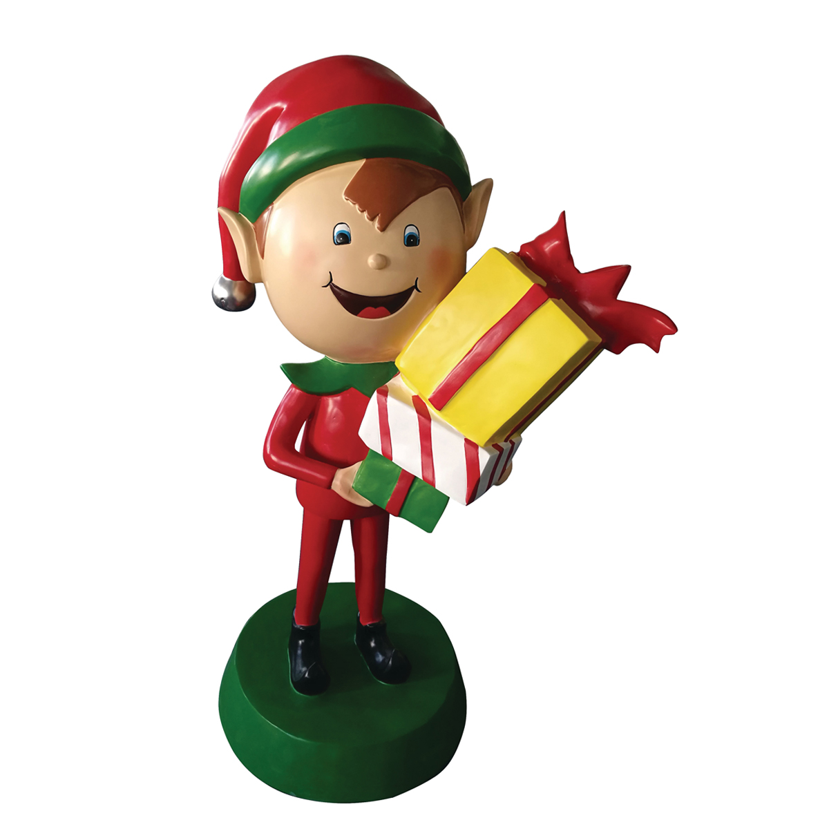 Elf with Gift Box - 4.5ft Tall