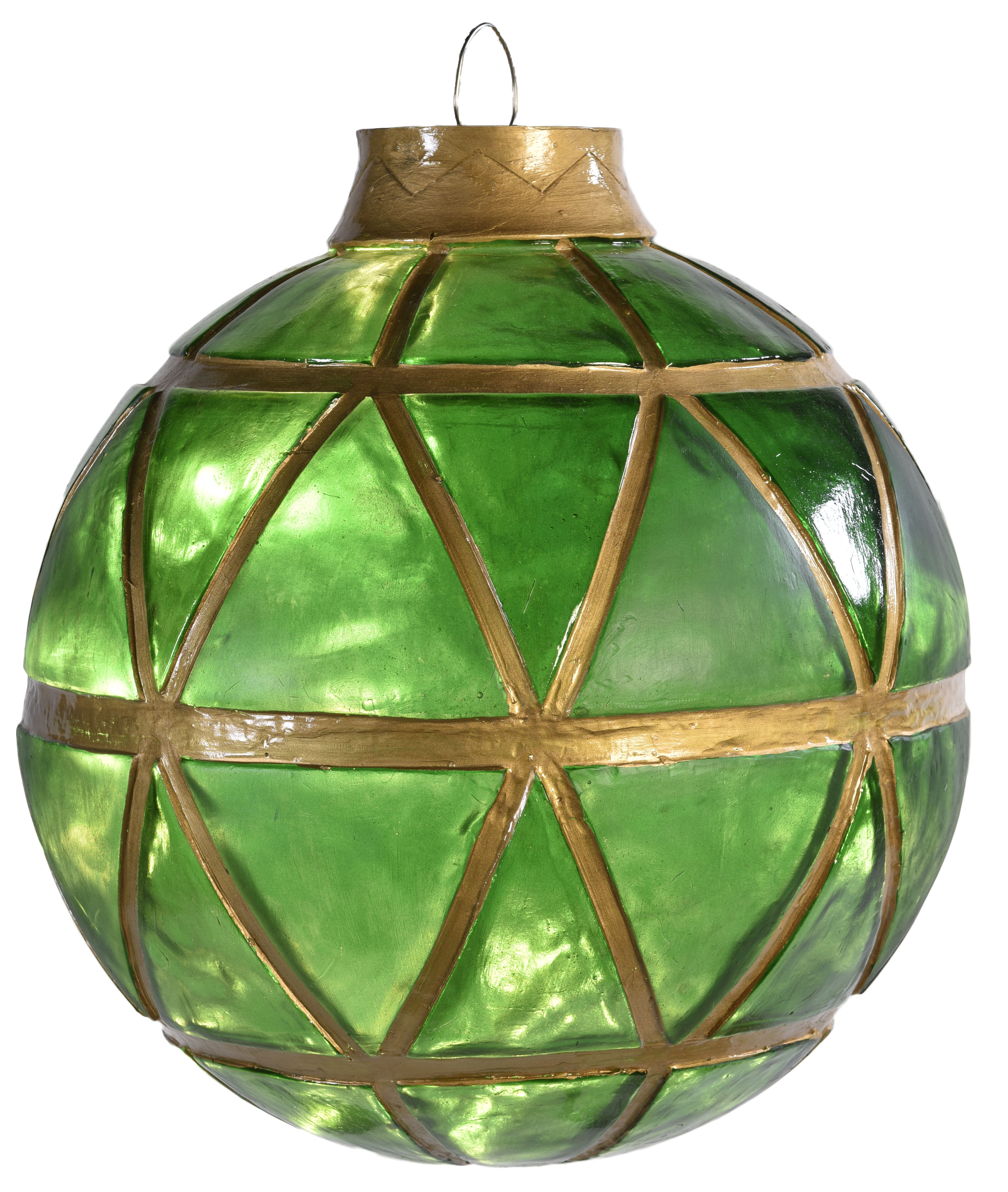 Illuminated Green Mosaic Ball