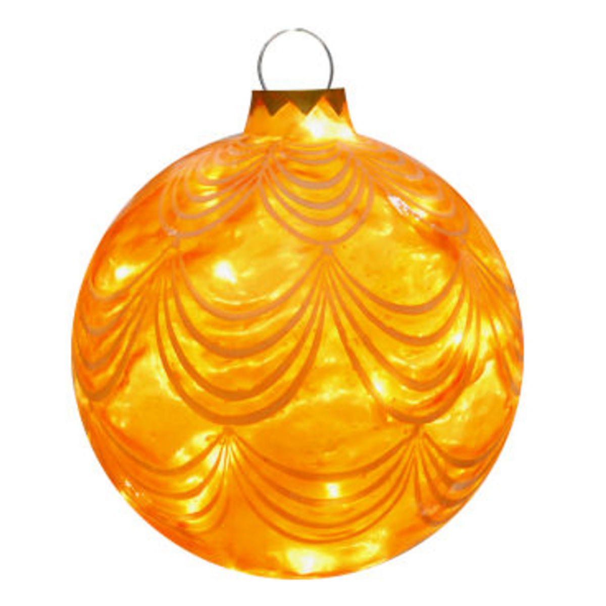 Illuminated Gold Sandstone Drape Ball