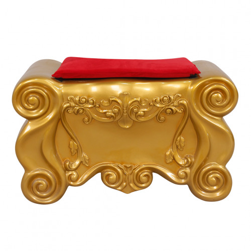 Gold and Red Santa Footrest