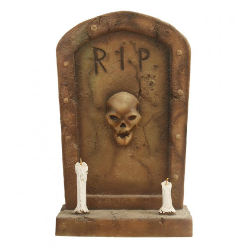 Halloween Gravestone - R.I.P. Letters - Twin Candles - 4ft Tall