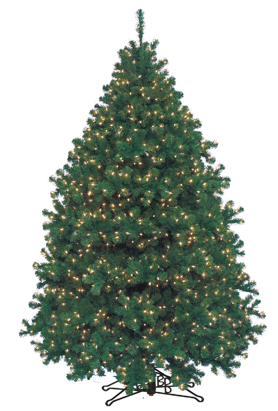 Alaskan Fir Christmas Tree - Clear Incandescent Lights - One-Plug Power Supply - 7.5ft Tall