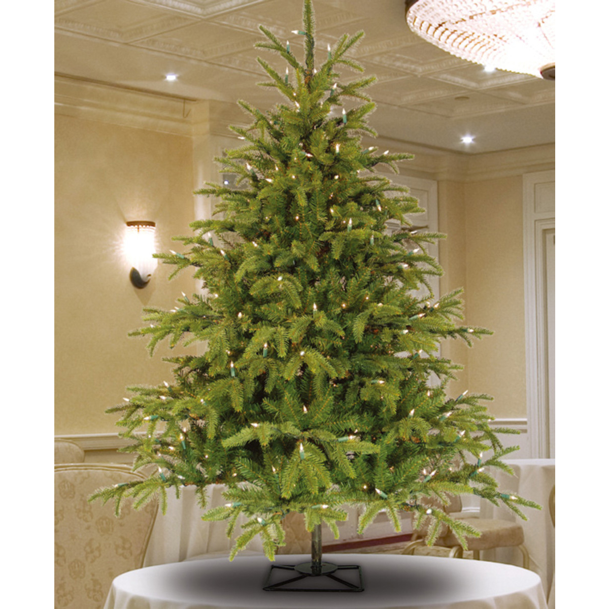 Alaskan Deluxe Christmas Tree - Warm White LED Glow Lights - 4.5ft Tall