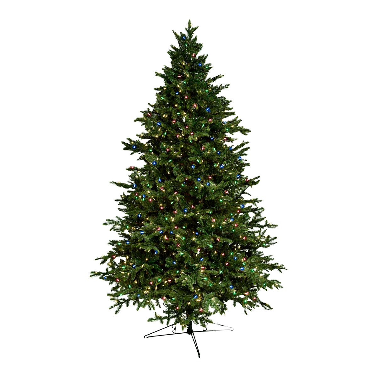 Alaskan Deluxe Christmas Tree - Multi-Incandescent Lights - One-Plug Power Supply - 7.5ft Tall