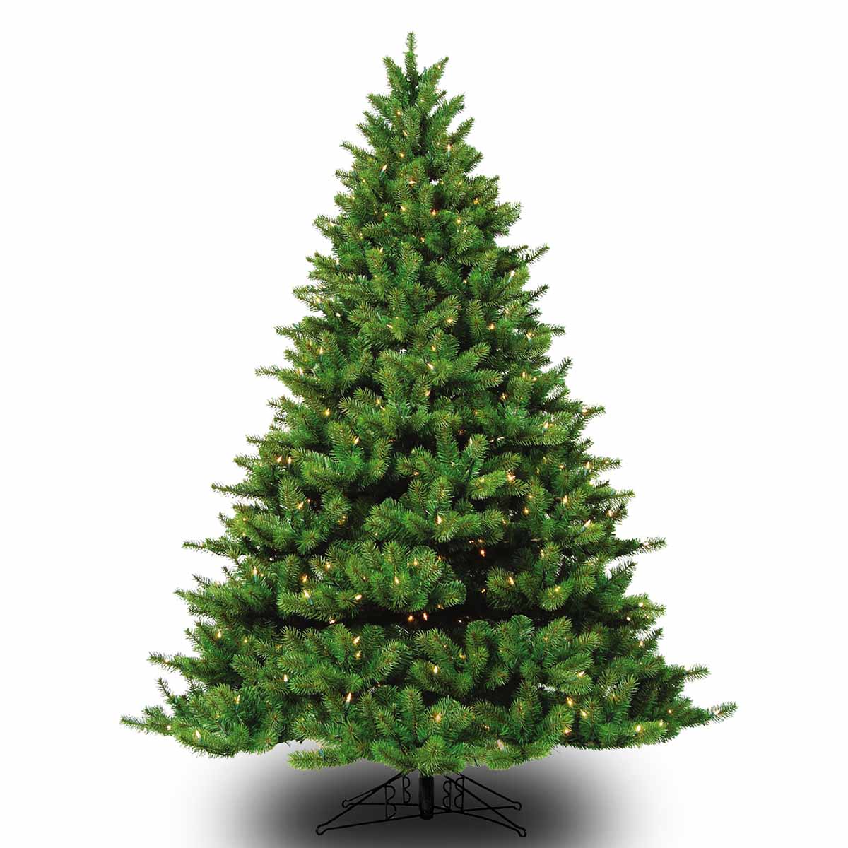 Appalachian Deluxe Christmas Tree - 7-Color Multi-LED Lights - One-Plug Pole - 9ft Tall