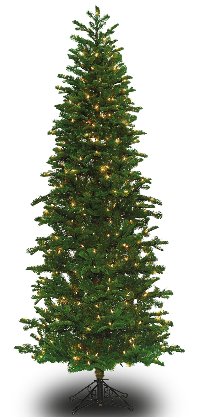 Northern Cypress Deluxe Christmas tree - Clear Incandescent Lights - One-Plug Pole Power Supply - 6ft Tall
