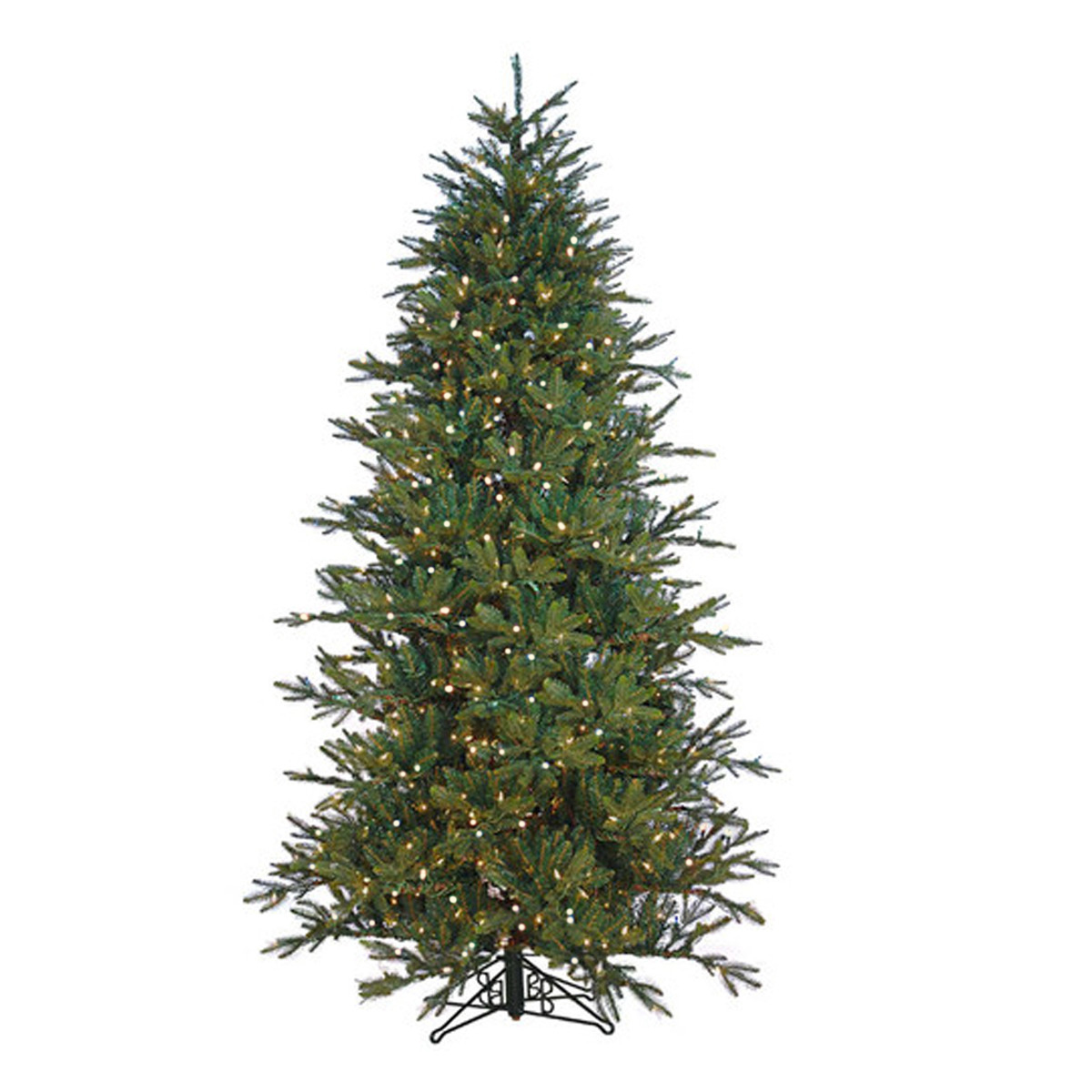Alaskan Deluxe Tree - Slim-Style - Warm White LED Glow Lights - One-Plug Power Supply - 9ft Tall