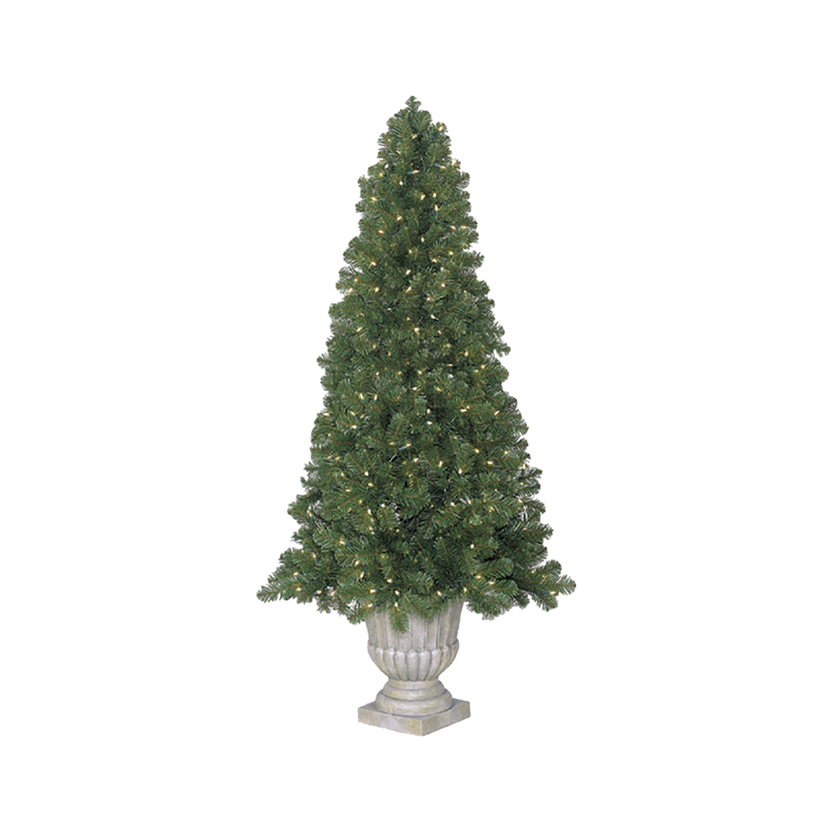 Everest Fir Christmas Tree - Warm White LED Lights - w/ Urn - 6.5ft Tall