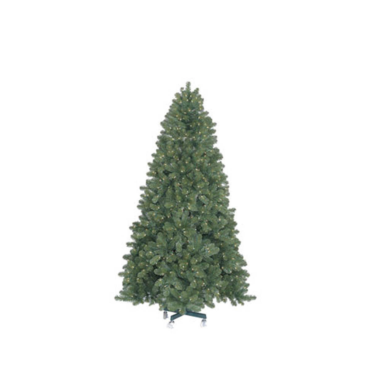 Olympia Fir Christmas Tree - Warm White LED Lights - 7.5ft Tall - Rolling Stand