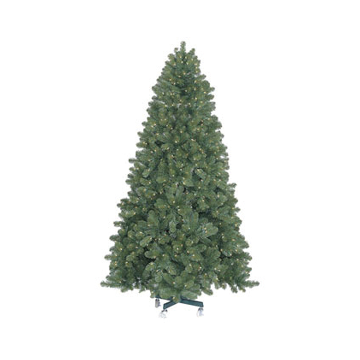 Olympia Fir Christmas Tree - Slender Frame - Warm White LED - Rolling Stand - 9.5ft Tall