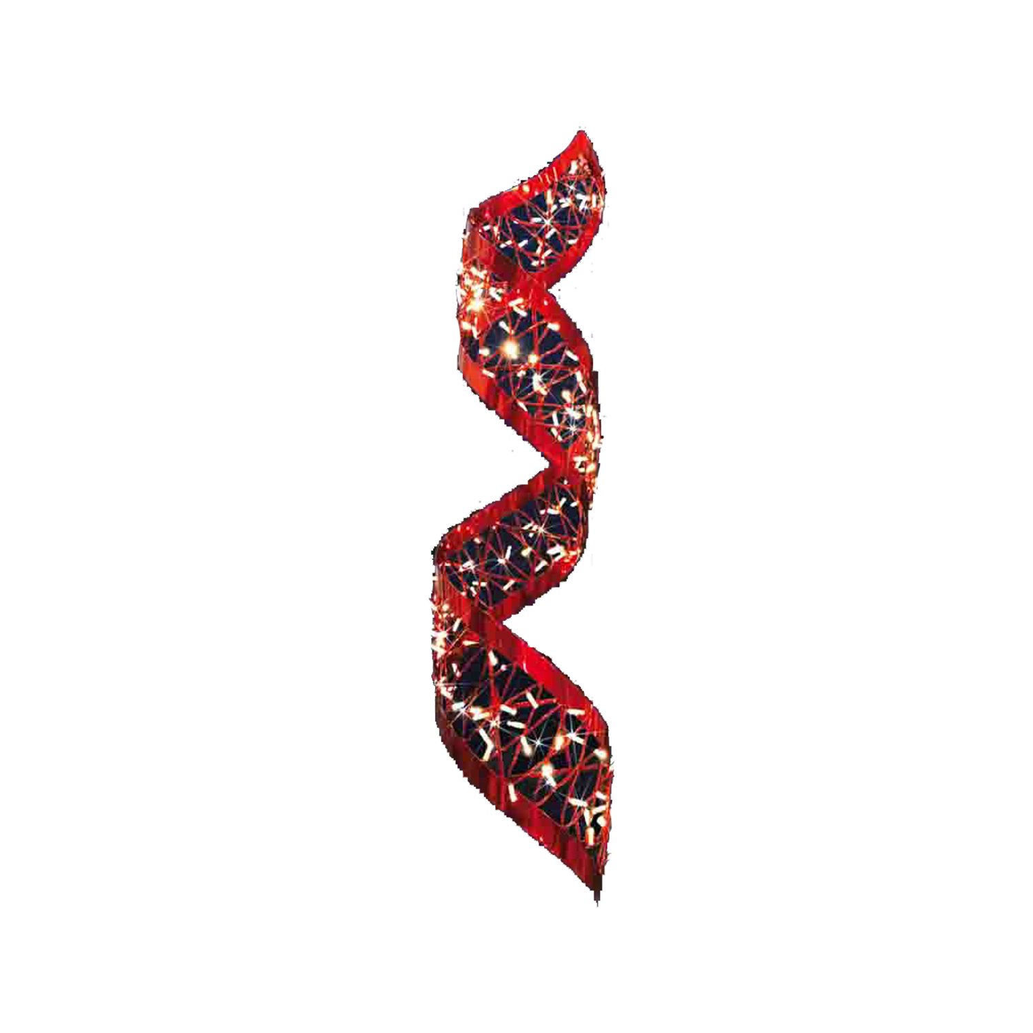 3D Swirl - Christmas Decor Display - Red - 4.3ft tall