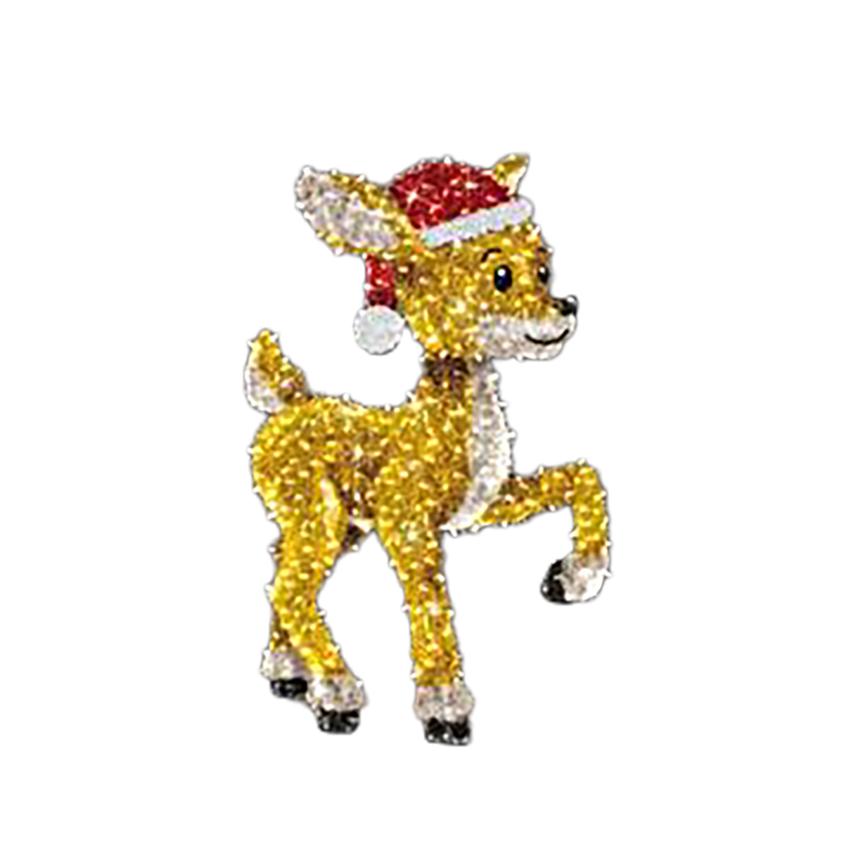 3D Cartoon Deer - Christmas Display - Multi-Color LED Lights - 7ft tall