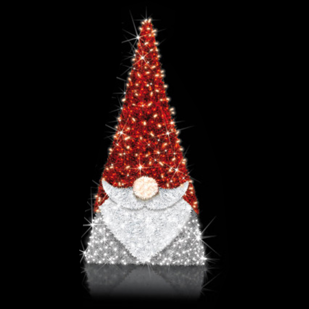3D Gnome - 5.9ft Tall - LED Lit Christmas Display