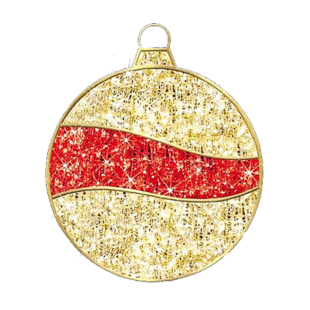 2D Christmas Display Ornament - Gold - Medium - 4ft tall