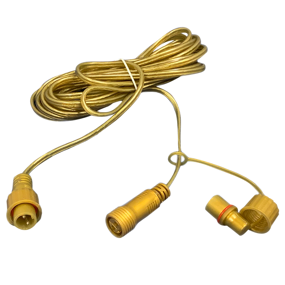 Extension Cable for PVC Christmas Light Strand - 197” - Gold