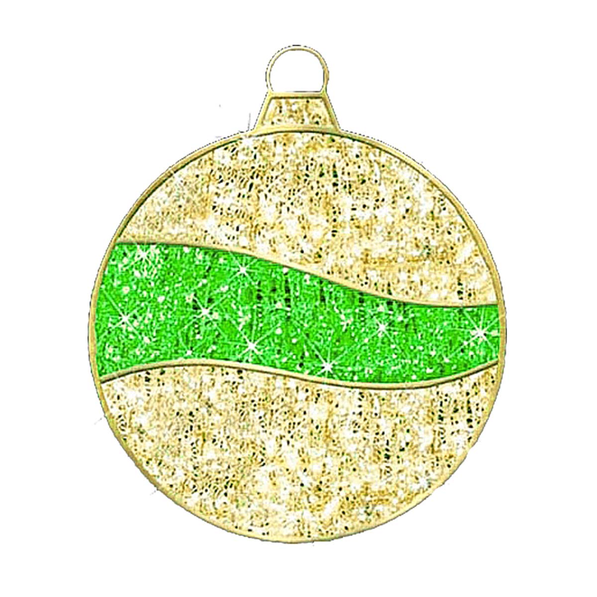 2D Gold and Green Small Ornament
