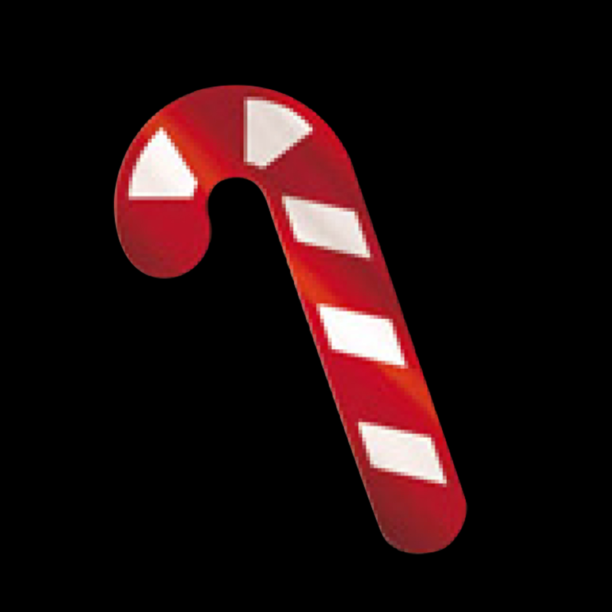2D Red and Green Candy Cane