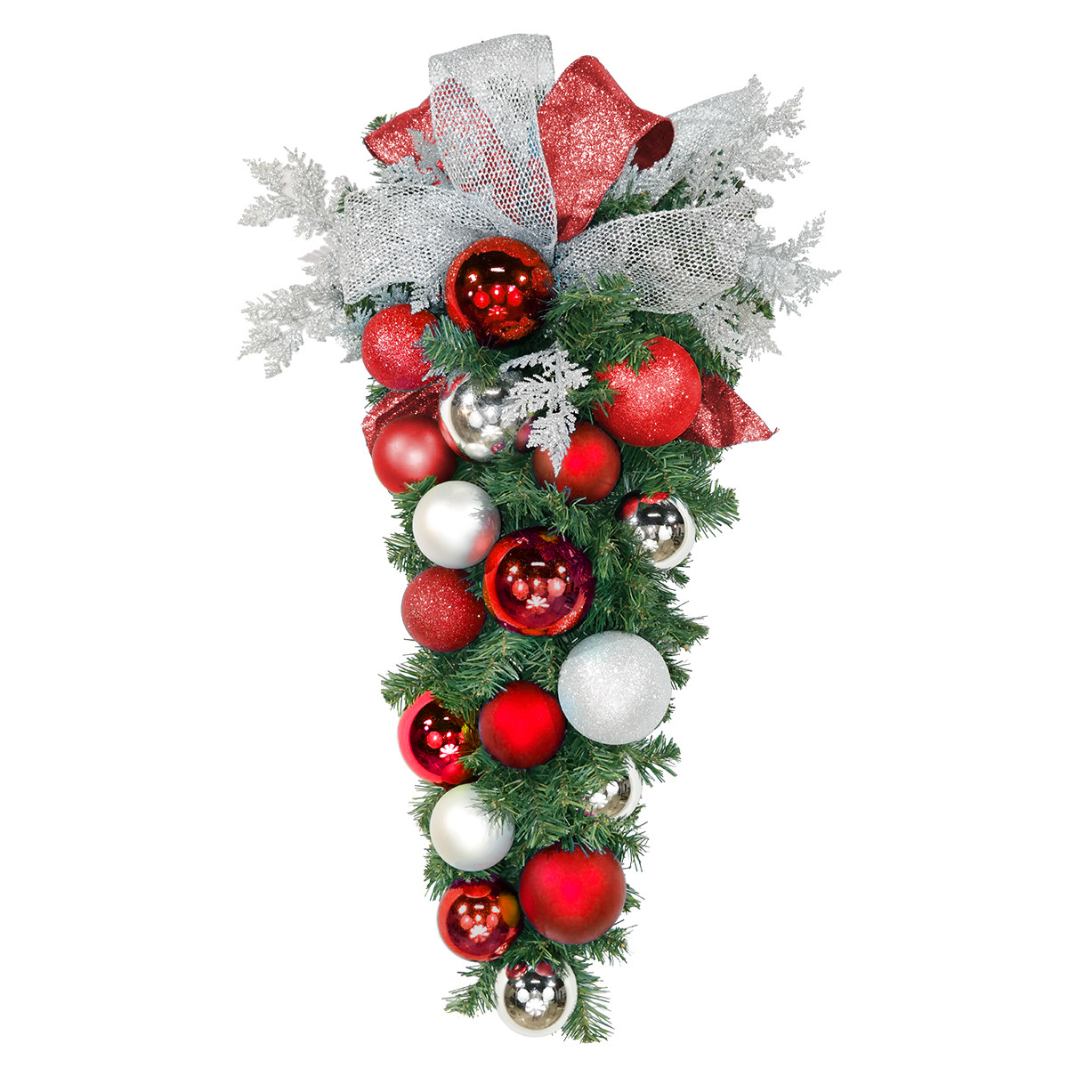 Pre-Decorated Spray 36" Crimson Seasons Collection with WW LED