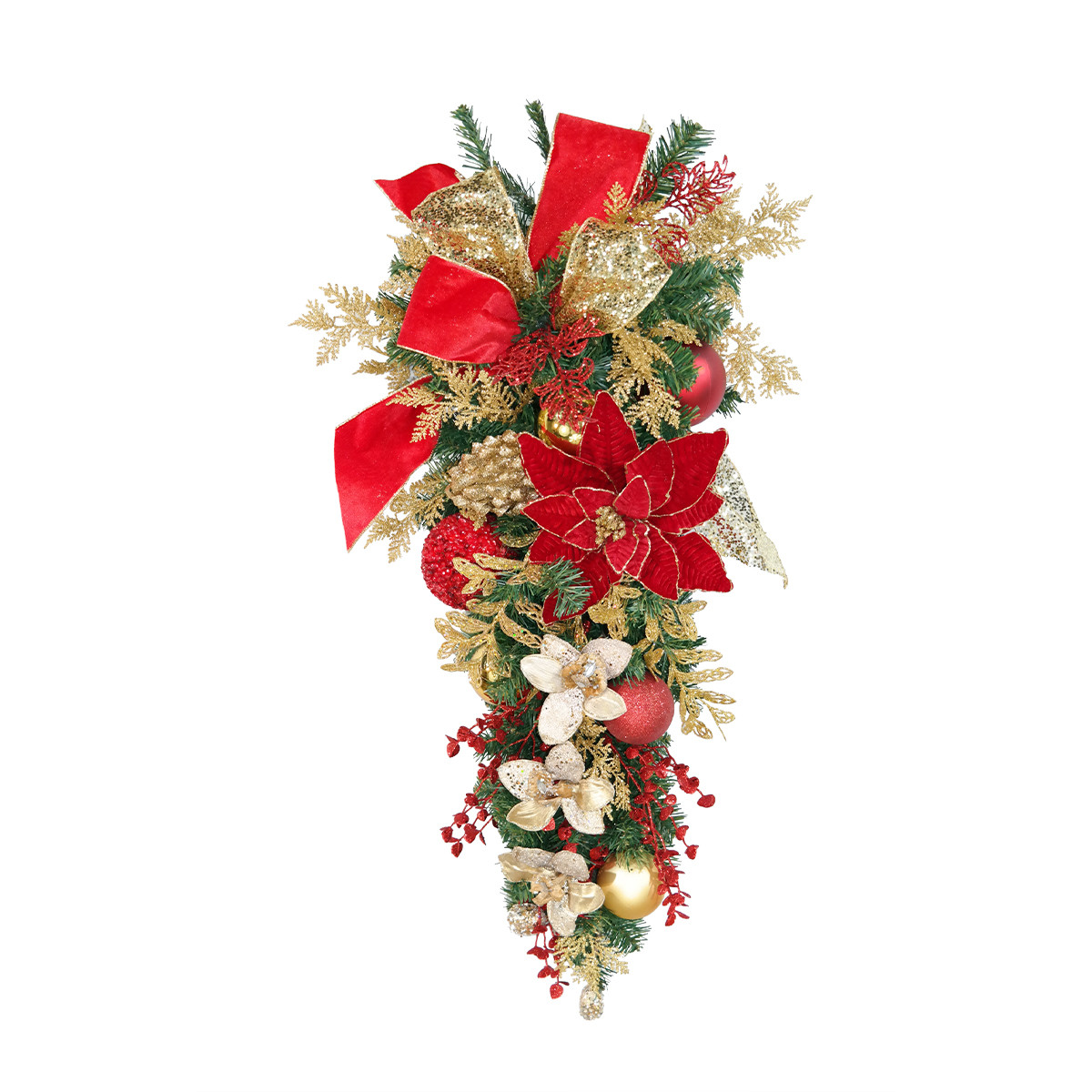Pre-Decorated Spray 48" Ruby Collection, Unlit